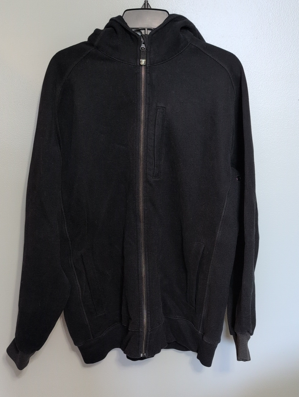 lululemon athletica Black Zip-Up Hooded Sweatshirt XL